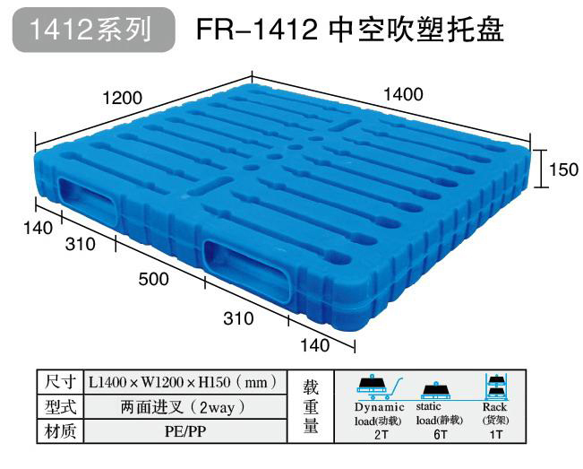 1412中空吹塑料托盘